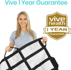Vive Transfer Blanket with Handles 77” x 38.5” - Bed Positioning Pad, Straps - Reusable, Washable Patient Lifting Device Body Lift, Turning, Sliding Moving - Caregiver, Family Aid, Bedridden, Elderly