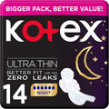 Kotex Sanitary Pads With Wings Overnight