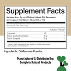 D Mannose Powder Supplement 4oz - D Mannose for UTI Support, Pure D-Mannose Powder for Bladder Urinary Tract Health, Easy Mix Concentrate, No Fillers, Non GMO Gluten Free, Kosher Certified Made USA