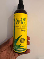 Seven Minerals, Aloe Vera Spray for Body & Hair - From Freshly Cut Organic Aloe (99%), Extra Strong, Easy to Apply, No Thickeners So It Absorbs Rapidly, No Sticky Residue - Made in USA (12 fl oz)