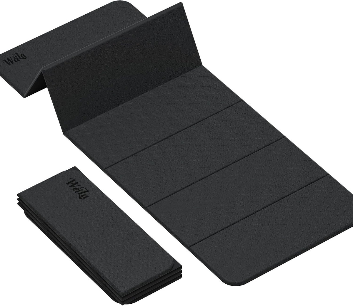 WEILA 1/2 Inch 70"x24" Foldable TPE Yoga Mat, Thick Non Slip Pilates Mat