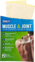 Coralite Pain Relieving Patch - Extra Strength Joint & Muscle Pain Relief Patches for Back Pain, Muscle Soreness and Joint Pain, 2 Patches Per Pack (24 Pack)