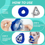 NATAKU 4-Pack Medium CPAP' Mask Liners Complitable for Resmed F20 Full Face Mask Cushions, Ultra-Soft Micro-Fleece Reduces Air Leaks & Pressure Marks, Reusable Mask Covers, Breathable for All-Night