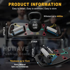 HOTWAVE Push Up Board, Portable Pushup Board for Men, Foldable Push Up Bar | Multifunctional Pushup Handles for Floor, Strength Training Equipment for Home Gym, Suitable for Beginners and Teenagers