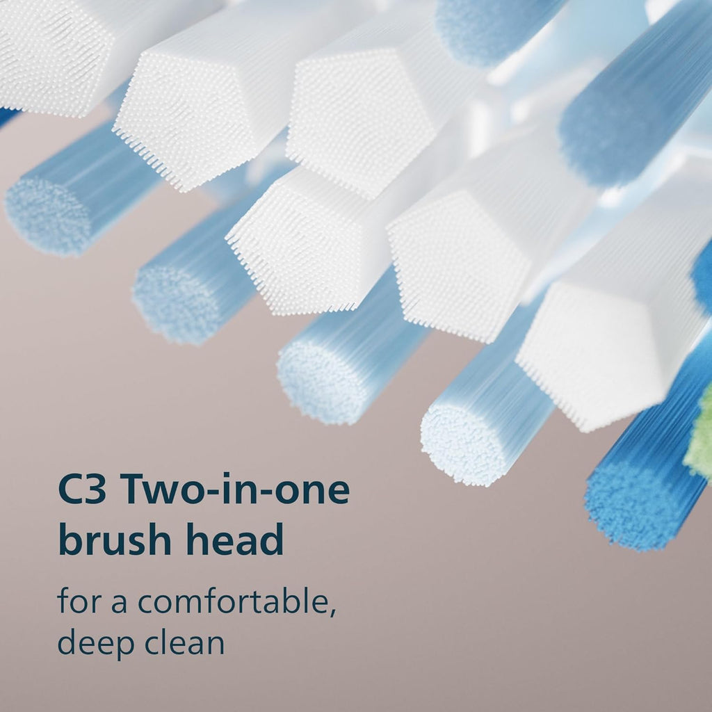 Philips Sonicare 5900 Rechargeable Electric Toothbrush, 2 Brush Heads, Pink | 1000% More Plaque Removal¹, Pressure Sensor, 6 Brush Settings, 21-Day Battery, 2-Minute Guided Timer, HX7132/02