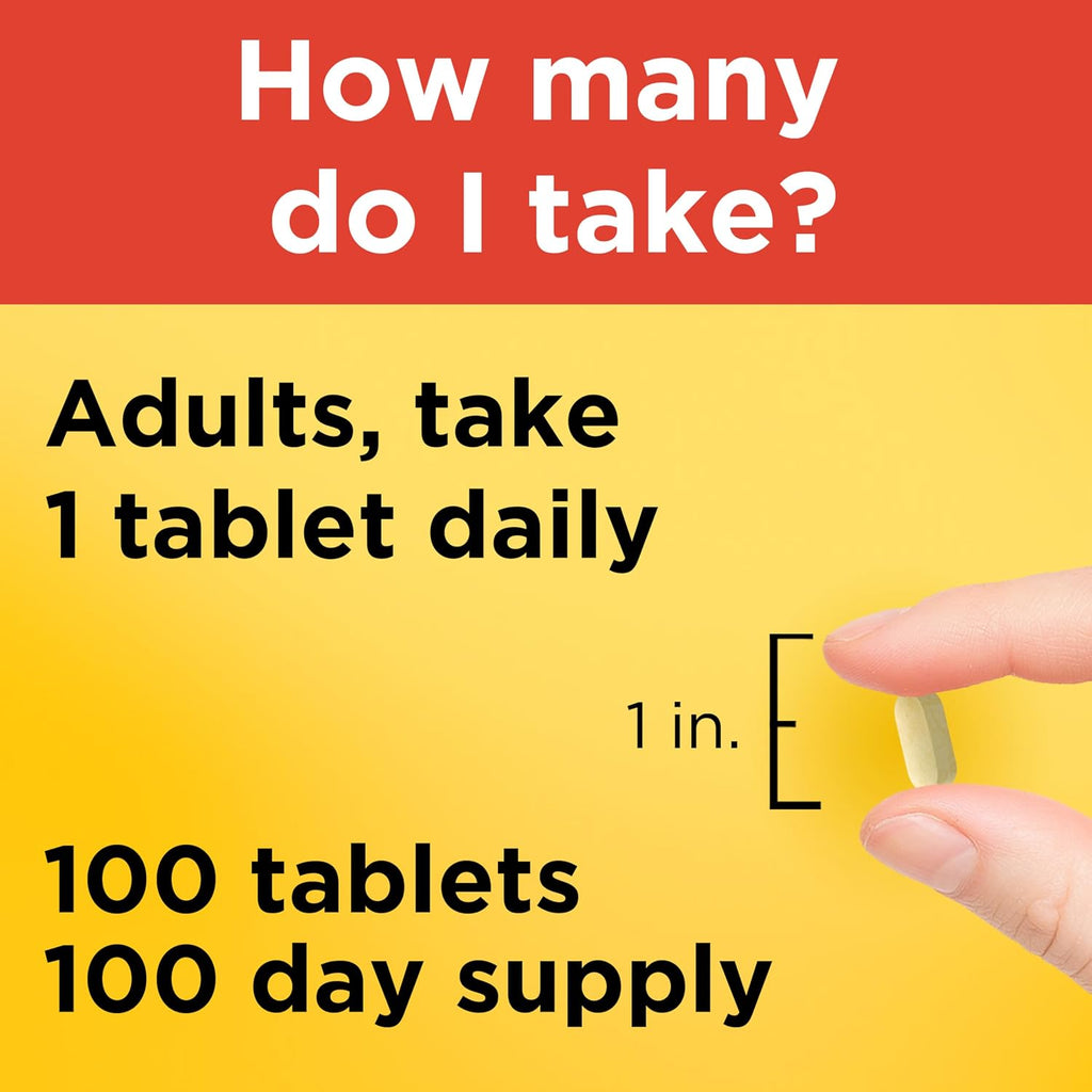 Nature Made Extra Strength Vitamin C 1000 mg Tablets, 100 Count | Adult Vitamin C Tablets for Immune Support and Antioxidant Support, 100 Day Supply