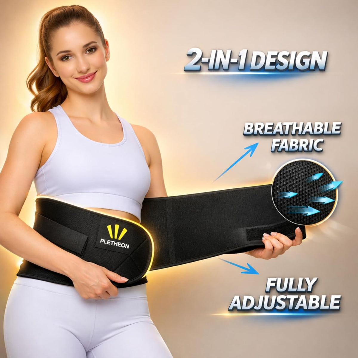 PLETHEON Post Pregnancy Waist Clincher | 3 in 1 Postpartum Belt for Women | Tummy Control Abdominal Binder | Back Support, Belly Compression | Slimming Shapewear Corset for Recovery