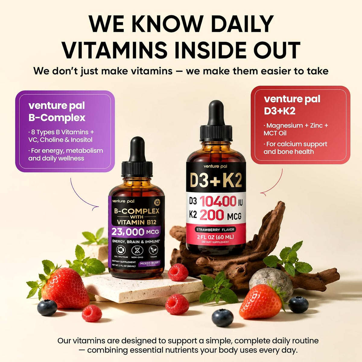 Vitamin B Complex 23000mcg - Methyl B12| B9 Folic|B7 Biotin,B1,B2,B3,B5,B6, | Vitamin B Complex Liquid Drops for Men & Women with Vitamin C, Choline & Inositol for Energy, Immune & Brain Support - 2Oz