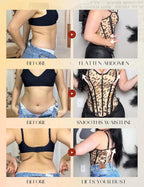 SHAPSHE Waist Trainer for Women Bustier Corset Overbust Sexy Top Tummy Control Shapewear for Going Out Party with Zipper