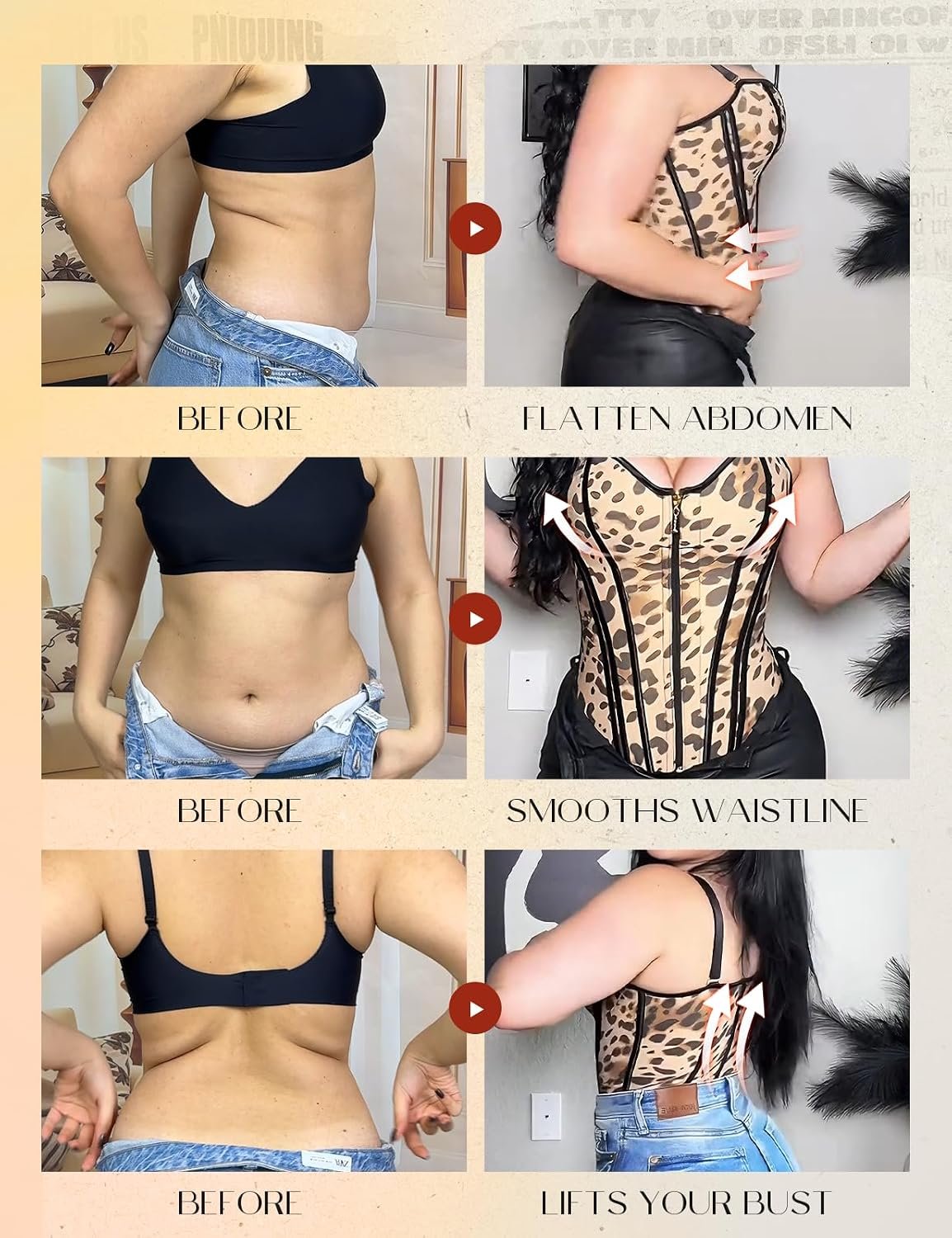 SHAPSHE Waist Trainer for Women Bustier Corset Overbust Sexy Top Tummy Control Shapewear for Going Out Party with Zipper