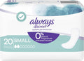 Always Discreet Incontinence Pads for Sensitive Skin, 0% Dyes & Fragrances, Small, 20 Pack
