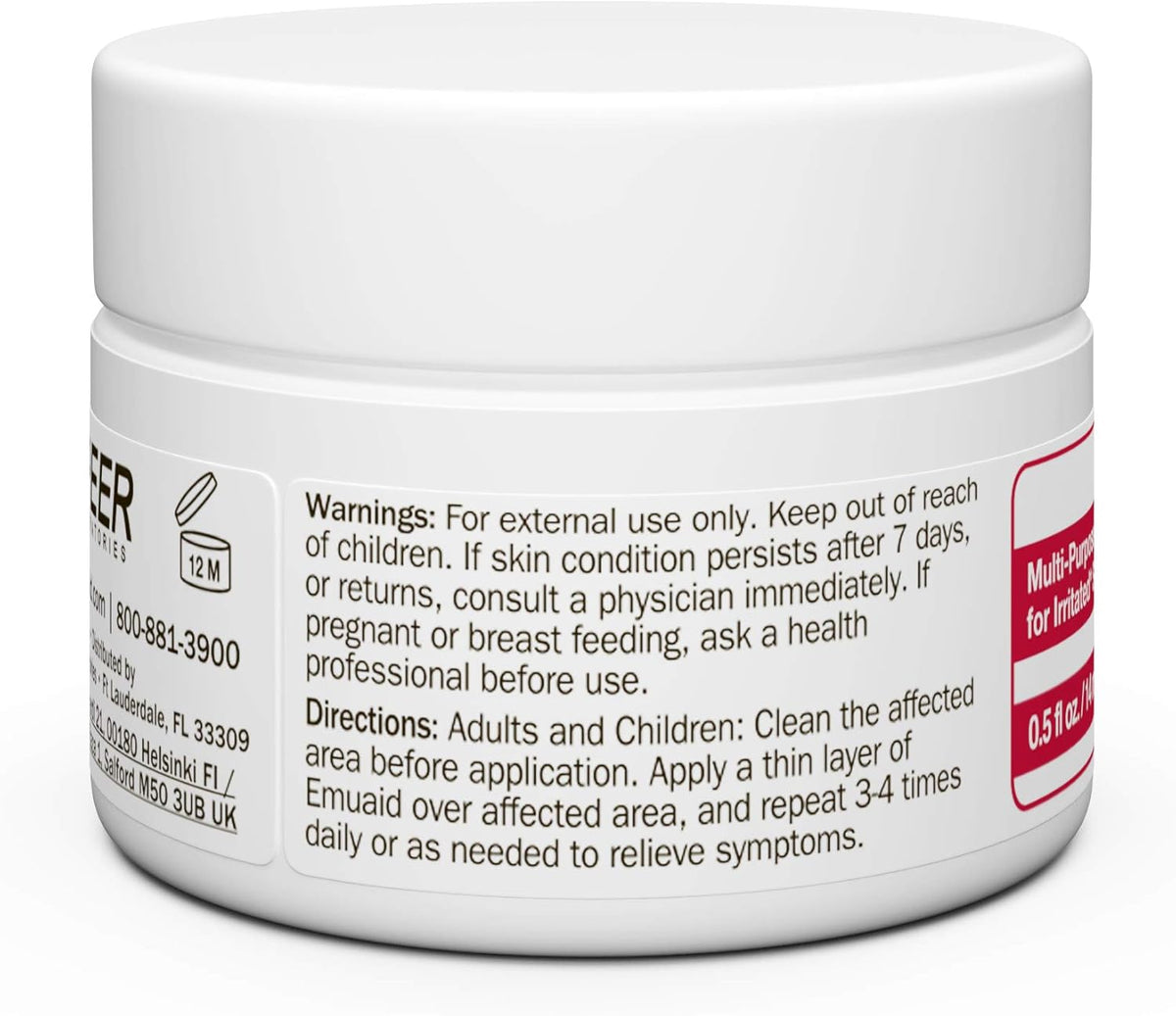emuaid EMUAIDMAX Ointment, Maximum Strength Multi-Purpose Barrier for Dry, Itchy, Sensitive or Cracked Skin, Soothing Steroid-Free Fragrance-Free Ointment for Sensitive Areas, 2oz