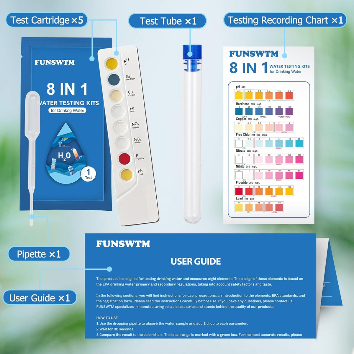 Environmental Test Kits 5 pieces