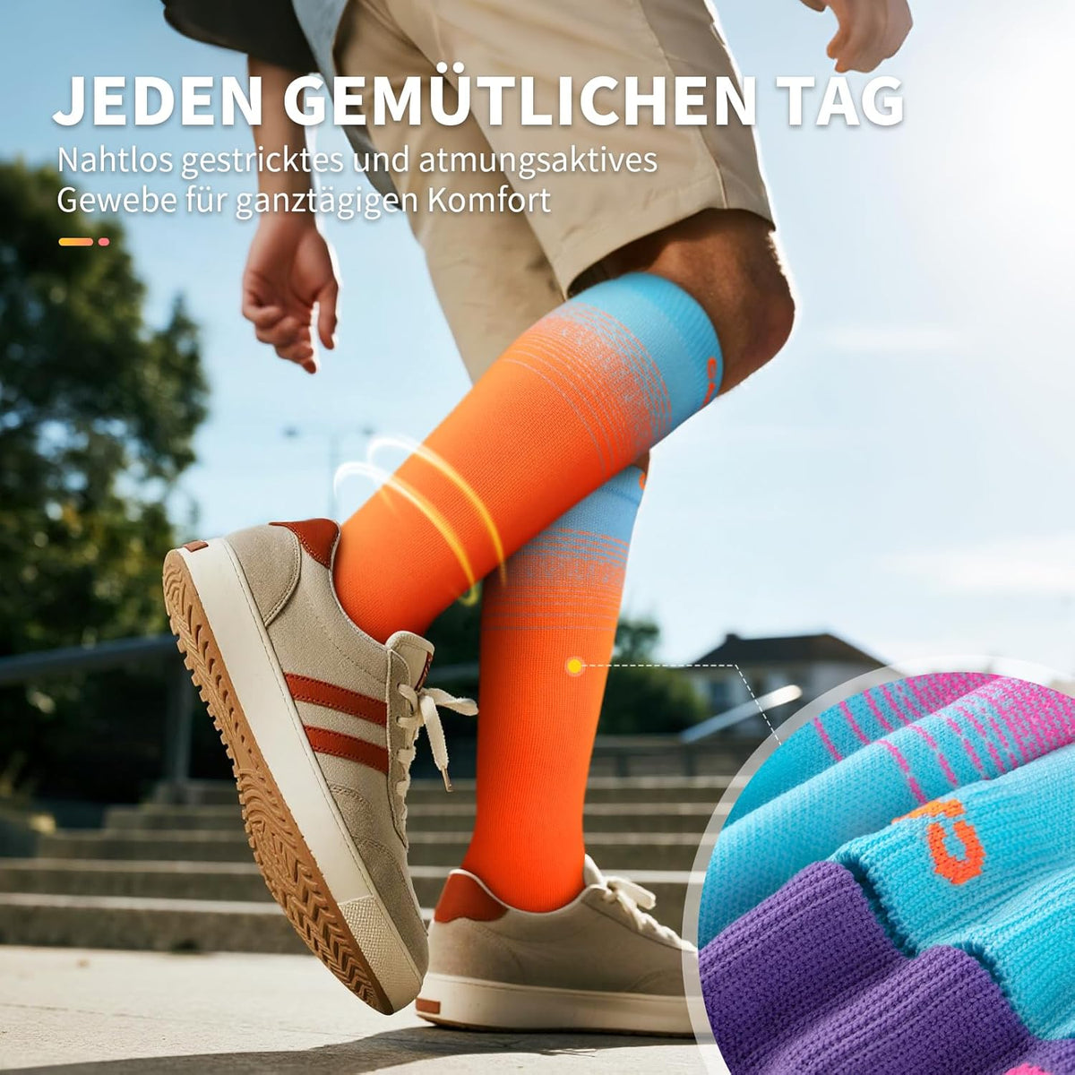 CAMBIVO Compression Socks 20 mm
