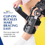 Brace Direct Breg T Scope Premier Post Op Knee Brace Adjustable ROM for ACL MCL PCL Injury Recovery L1833 L1832 (Thighs Up to 30.5")