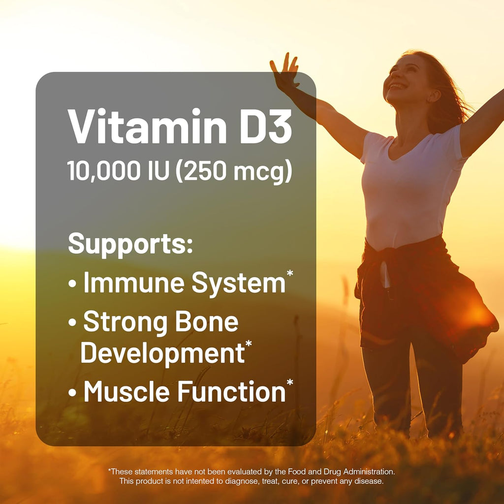 NatureWise Vitamin D3 10000IU Supplement, Immune Support, 90 Mini Softgels
