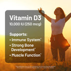NatureWise Vitamin D3 10000IU Supplement, Immune Support, 90 Mini Softgels