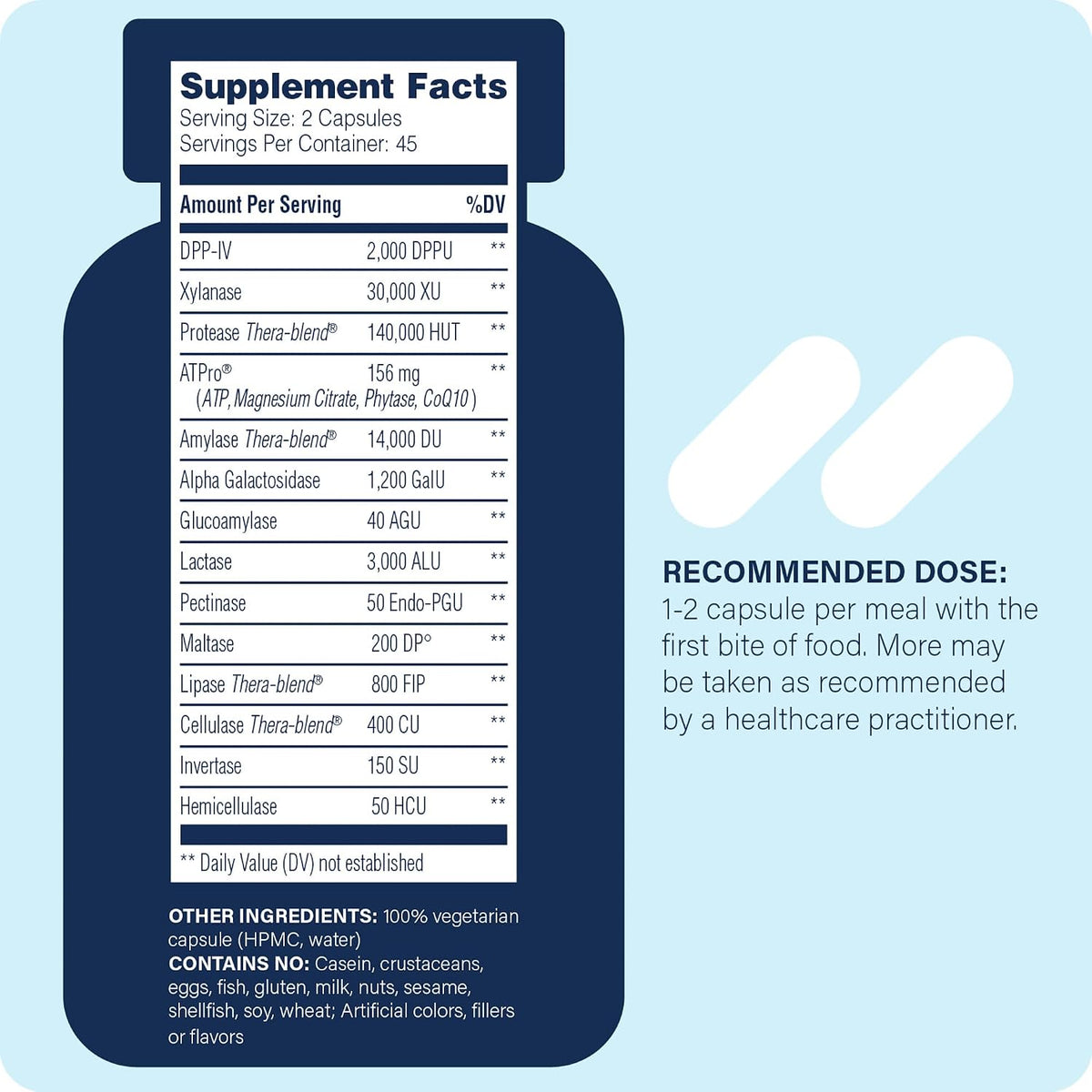 Enzyme Science Intolerance Complex - Digestive Enzyme Supplement for Women & Men, Enzymes for Digestion, Gut Health & Food Intolerances, Targets Gluten & Lactose, Helps Gas & Bloating, Vegan - 90 Caps