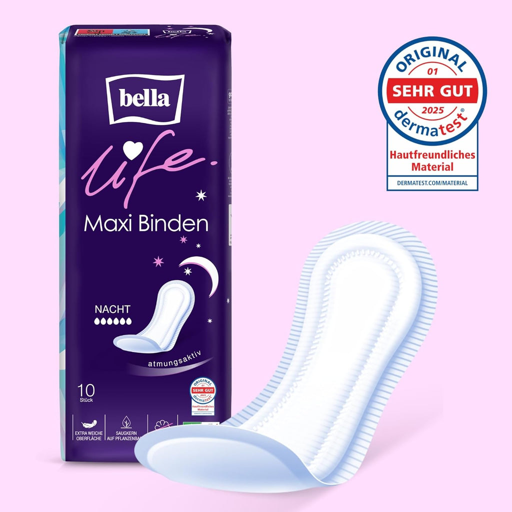 bella Sanitary Pads Overnight Breathable 10 pieces