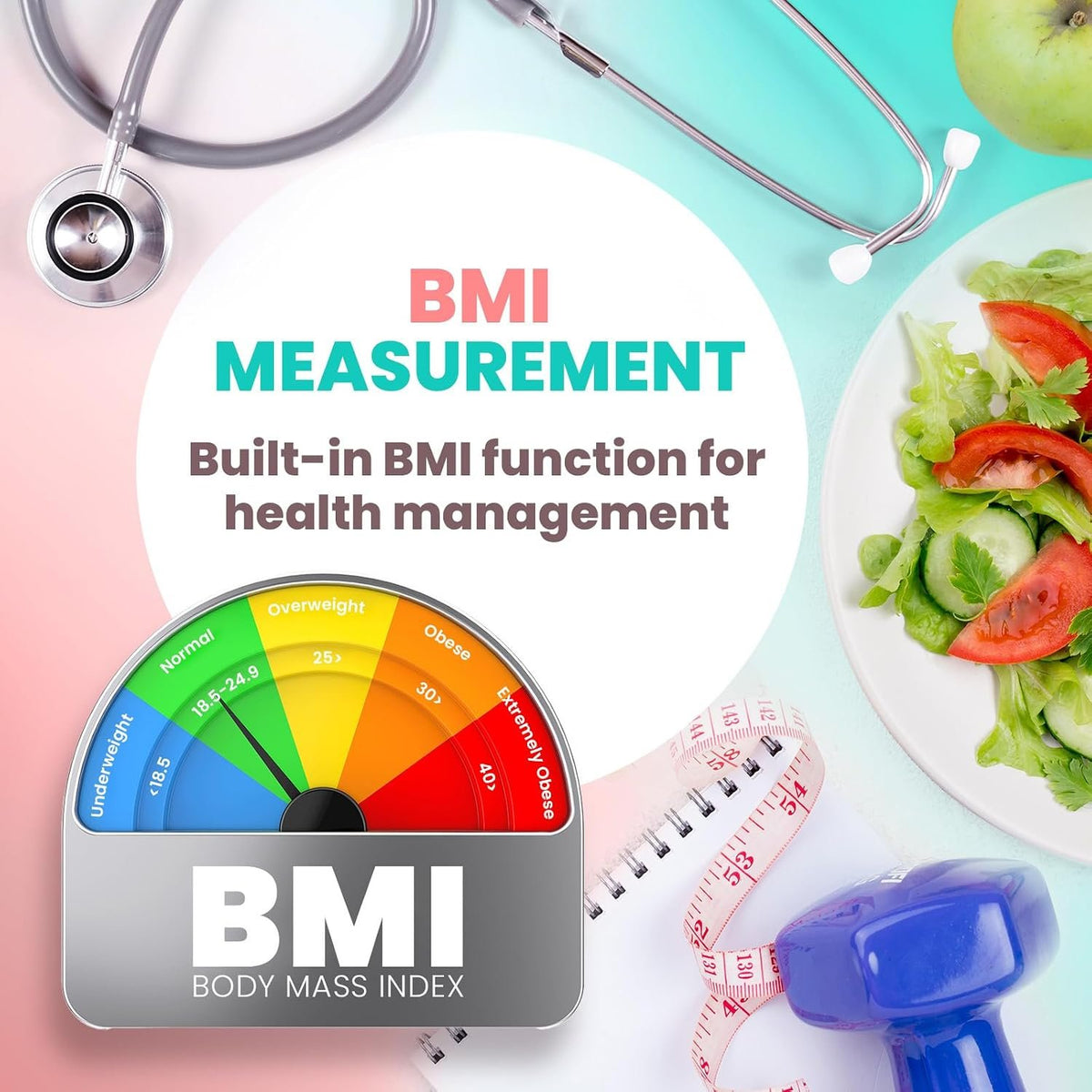 Medical Scale 440 lb Digital BMI Body Weight with Height Measurement