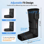 Comfytemp Air Compression Leg Massager for Circulation and Pain Relief FSA | Cordless & Rechargeable, Recovery for Varicose Veins, RLS, Foot and Calf Compression Boots, HSA Eligible (Fit Calf 13"~19")