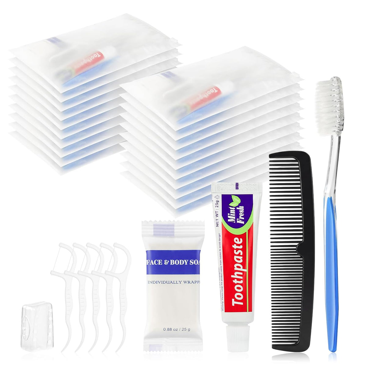 Travel Size Toiletries Bulk Homeless Care Package Supplies Toiletry 40 Pack