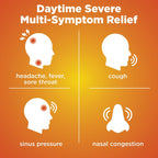 Amazon Basic Care Maximum Strength Daytime Honey Flavor Severe Cold and Flu Relief, Multi-Symptom, Non-Drowsy, Cough, Sore Throat, Nasal Congestion, Liquid Medicine, 12 fl oz (Pack of 1)