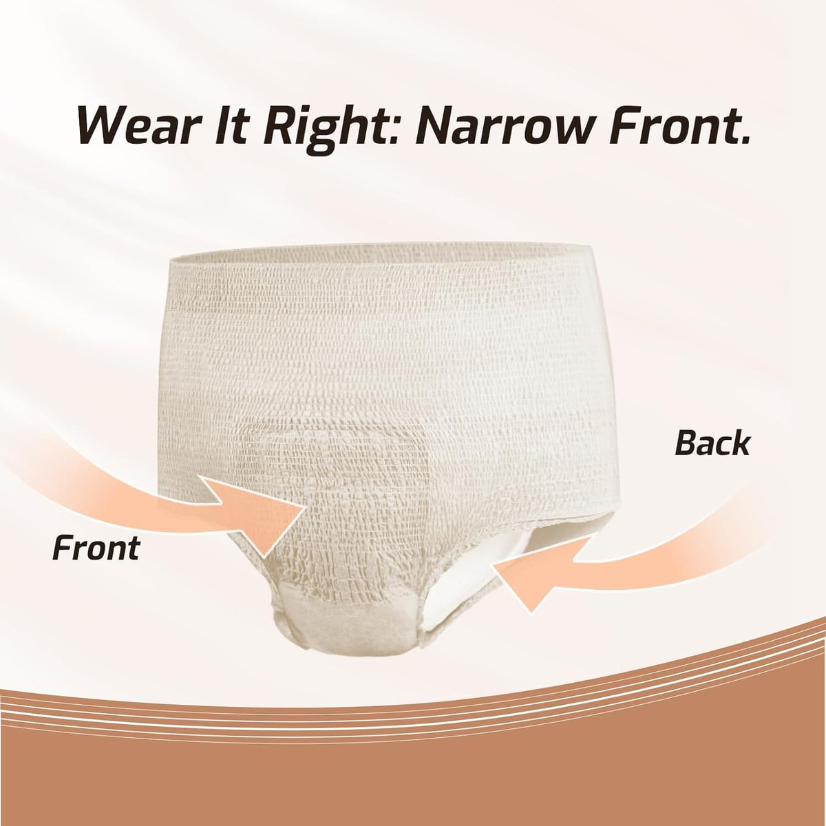 SUNKISS Women Incontinence Underwear, Daytime Disposable Postpartum Adult Panties, Protective Pull Ups with Maximum Absorbency, Large, Beige, 32 Count