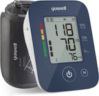 yuwell Automatic Blood Pressure Monitor for Home Use, Upper Arm BP Machine with Large Adjustable Cuff (8.7-17.7"), 199 Memory, Irregular Heartbeat Alert & WHO Classification