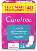 Carefree Panty Liners Fragrance-Free 40 pieces