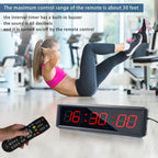 Fitness Timer with Stopwatch Button, Suitable for School/exam/Home Exercise/Gym/Gym SMAHEAT Electronic Fitness Timer (1.5 inch six-Digit All-red)