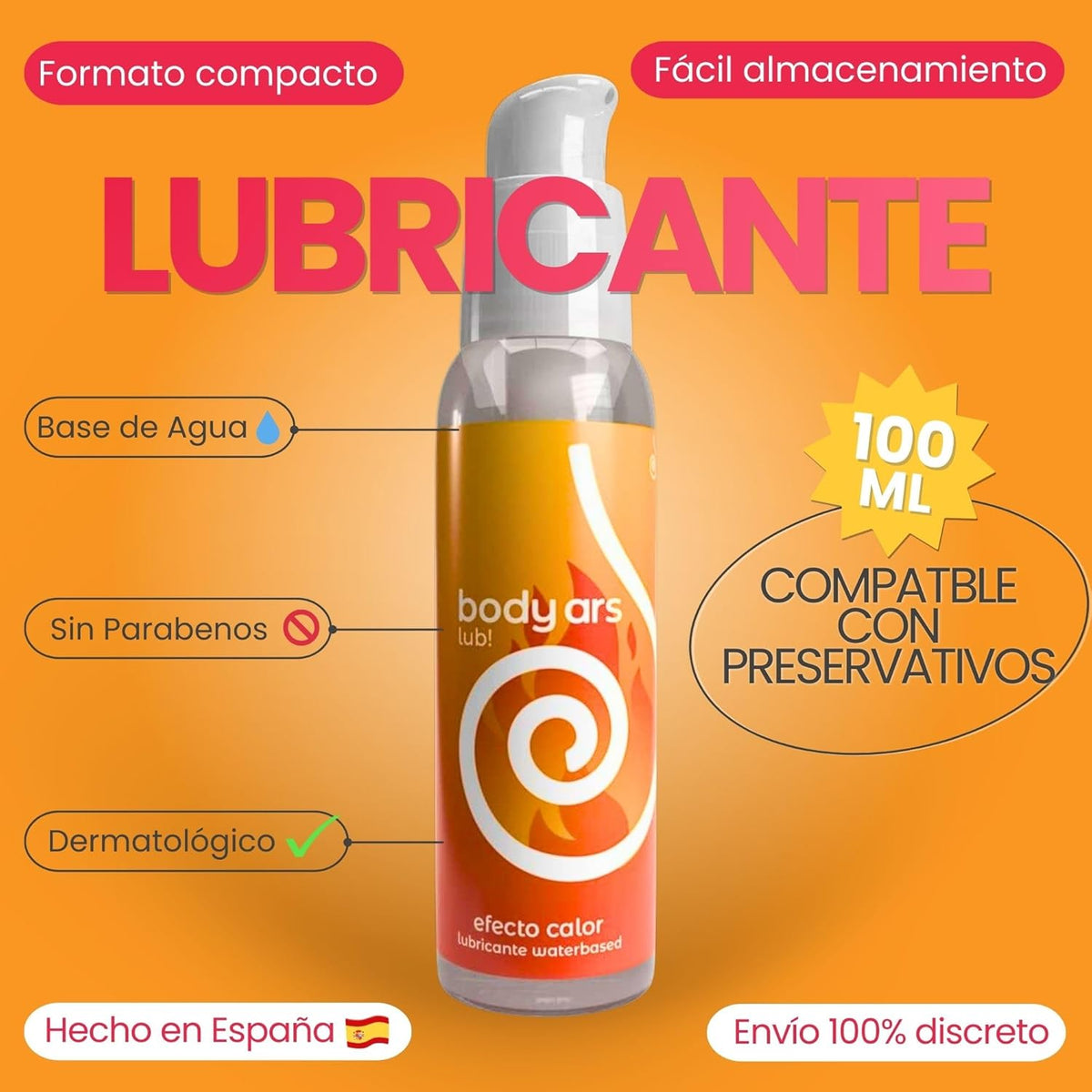 Intimate Gel Lubricant Water Based Heat Effect 100ML Skin Friendly Formula Sensory Moisturizing Soft Warm Paraben Free Lubricant Durable Easy To Clean Feminine Self Care