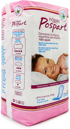 Indasec 100% Cotton Tocological Postpartum Pads - 12 Sanitary Towels - Hypoallergenic