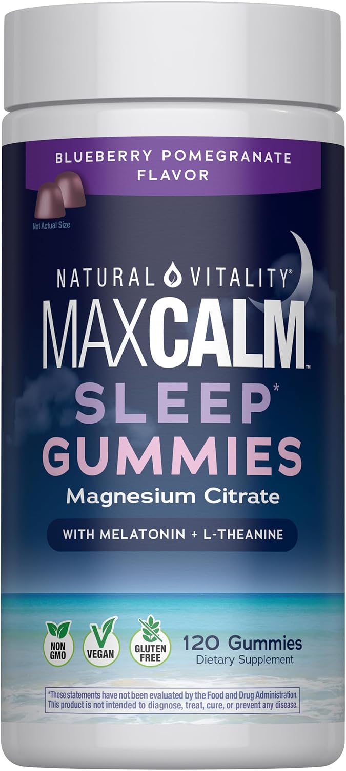 Natural Vitality Sleep Gummies | Magnesium, Melatonin & L-Theanine Formula
