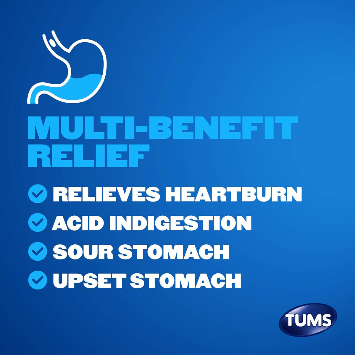 TUMS Smoothies Antacid Tablets, Heartburn Relief, Mixed Berry 236 Count