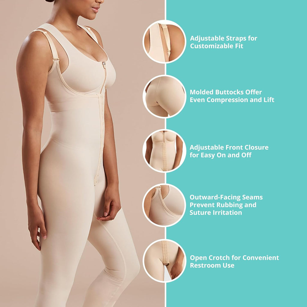 Marena Recovery Mid-Calf-Length Post Surgical Compression Girdle with High-Back