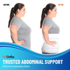 NYOrtho Bariatric Abdominal Belt, 12" Wide Elastic for Plus Size Men and Women, Post-Surgery Stomach Compression Garment for Hernia Surgery, Natural Birth, Injuries