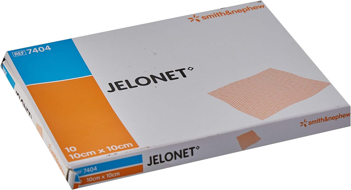 Jelonet Non Medicated Sterile Paraffin Gauze Wound Dressings, 10 cm x 10 cm Size (Pack of 10)