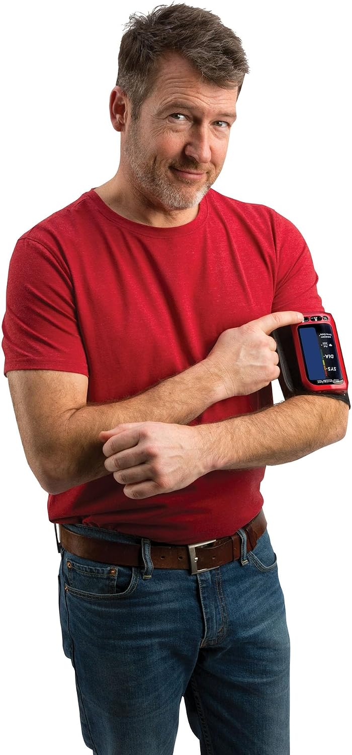 Smartheart Adult Cuff Arm Home Automatic Digital Blood Pressure Monitor 1-Tube Black 1 Each | Digital BP Machine with Attached Cuff, Advanced Inflation & 500 Memory