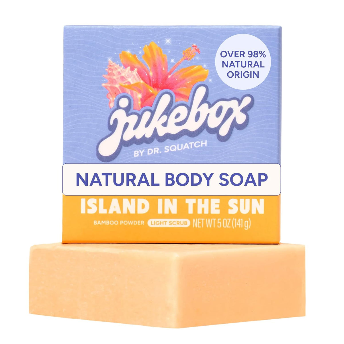 JUKEBOX Natural Women’s Bar Soap, Body Soap Bar (5oz, 1-Pack) | Shower & Bath Soap, Cold Process With Natural Oils, Gifts for Women, Island in the Sun