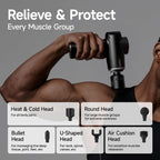 HEYCHY Massage Gun Deep Tissue with Heat and Cold, HSA Eligible12mm Amplitude Muscle Massager for Athletes, Men Women Back Neck Shoulder Recovery, Quite for Home Gym, FSA
