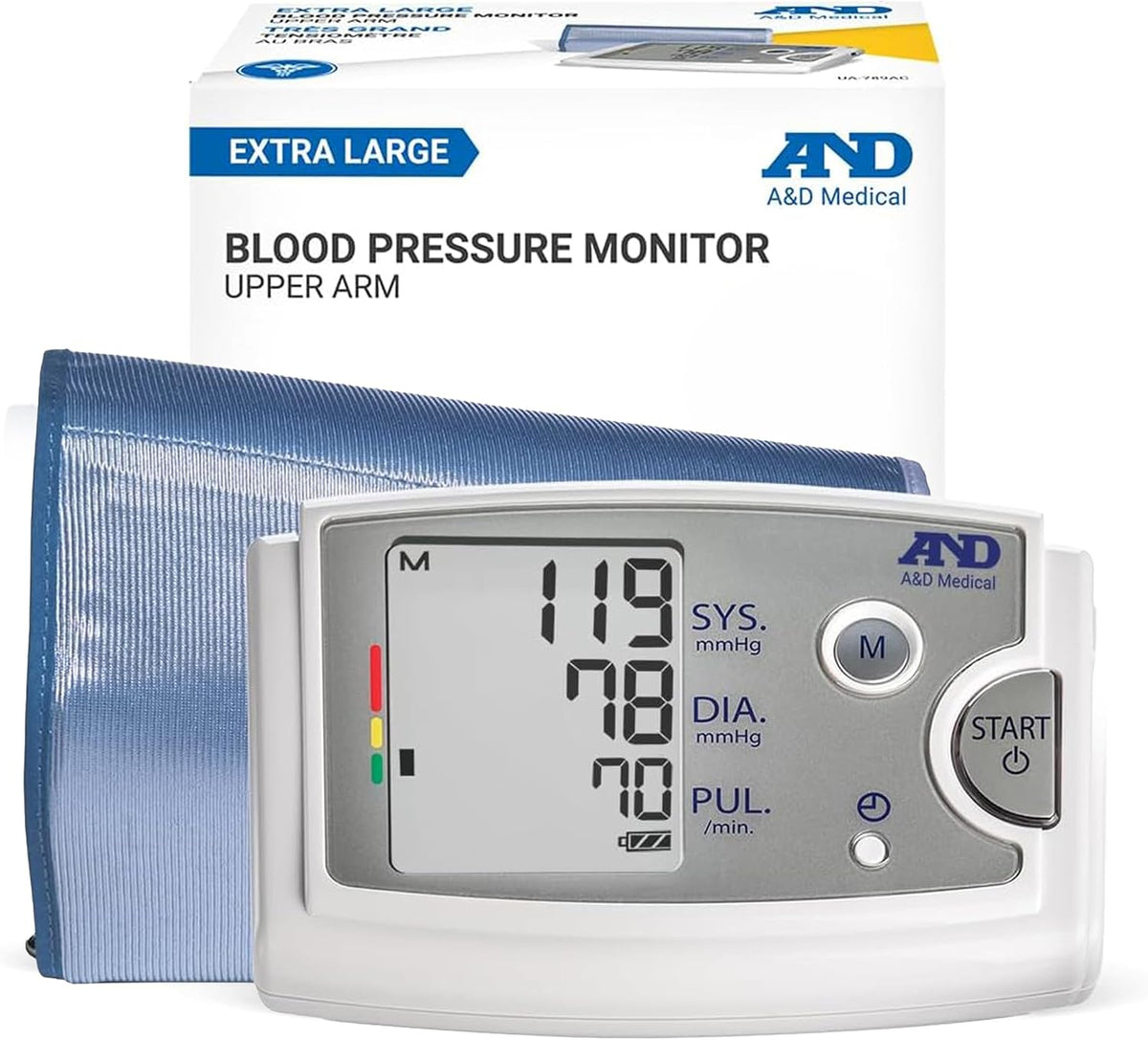 A&D Medical UA-789AC Blood Pressure Monitor for Home Use. Cuff 16.5-23.6"