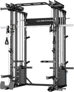 Major Fitness Drone MAX V Smith Machine with Weight Stacks, All-in-One Home Gym Squat Rack--2500LB Capacity, Dual LAT Pull-Down Systems & Cable Crossover Machine, Heavy-Duty Full-Body Workout Machine