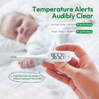 8 Seconds Basal Thermometer for Adult & Kids, Accurate & Safe Thermometer | Fever Alarm and Memory Recall, Oral, Ovulation or Underarm Use