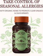 Herbs Etc. Allertonic Softgels, Herbal Allergy Supplement, 60 Count | Herbal Allergy Supplement with Organic Fresh Stinging Nettle, Eyebright, and Mullein for Respiratory Support, Non-Drowsy