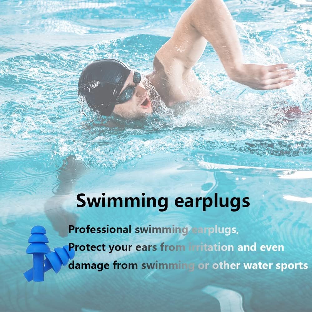 Earplugs for Sleeping Noise Cancelling, 8Pairs Reusable Ear Plugs | Super Soft Silicone, NRR 32 dB, Triple Seal Waterproof, Sleep/Swim/Concerts/Work, Washable BPA-Free, 8Colors Individual Packs