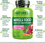 NATURELO Whole Food Multivitamin for Women - with Vitamins, Minerals, & Organic Extracts - Supplement for Energy and Heart Health - Non GMO - 120 Vegan Capsules