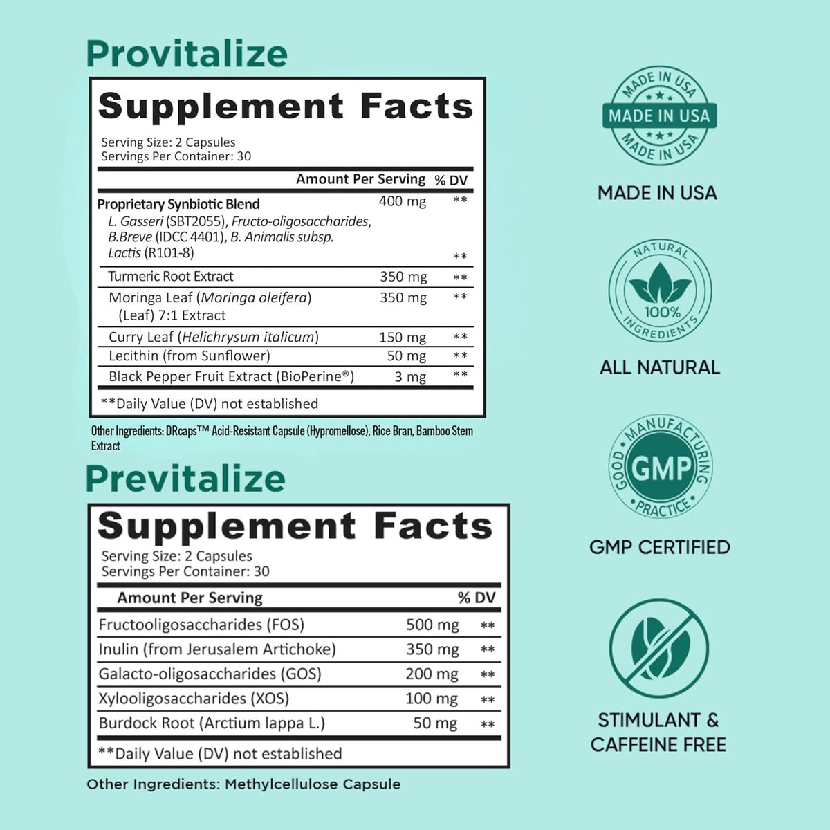 BB Company Slim Gut Bundle | Menopause Prebiotics and Probiotics for Women | Gut Vitamins for Digestive Health | Supports Joint Health & Sexy Midsection | Provitalize & Previtalize | 30 Day Supply