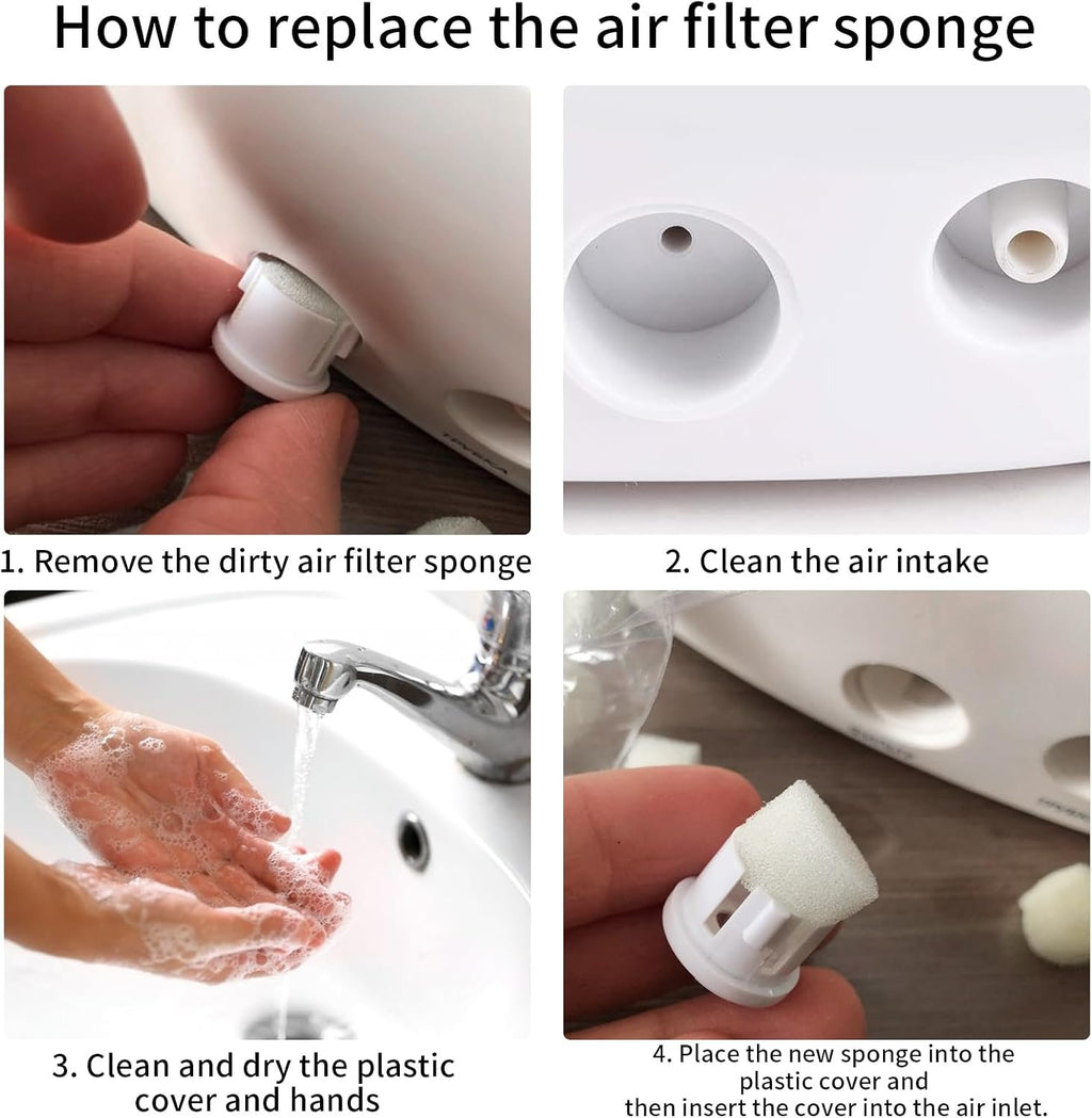 48 Nebulizer Filter Replacement Air Filter Sponge Compressor System Accessories-White