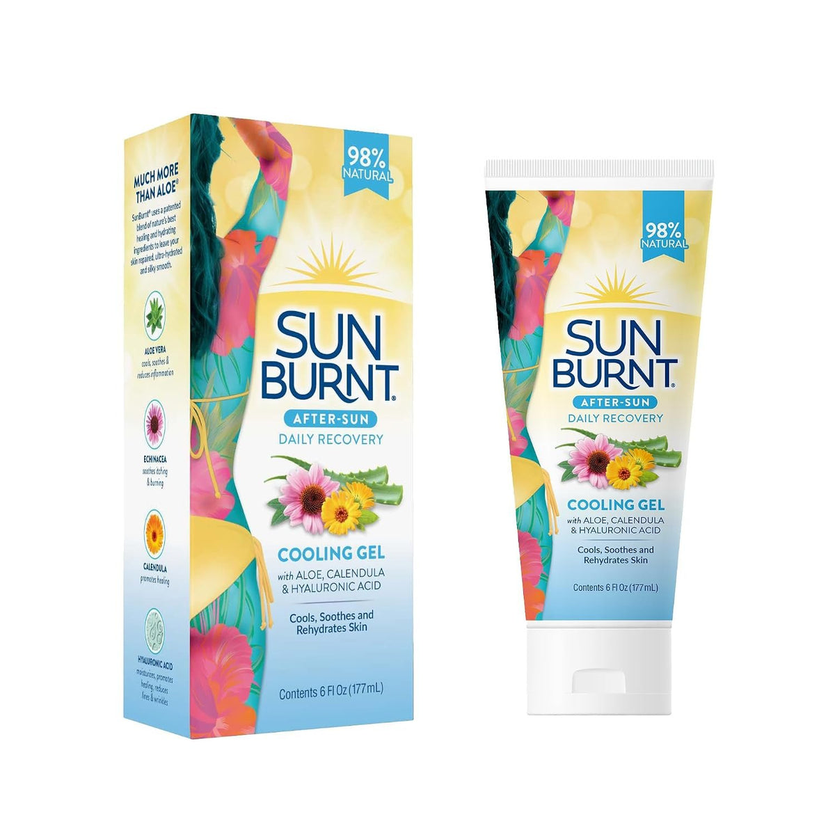 EMCW9 Ultra Hydrating Aloe Vera Gel by Sunburnt 6 Ounce,Clear,SUNB21006